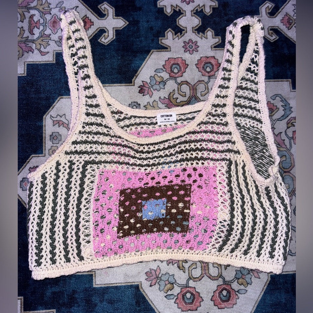 Cotton on medium crochet tank
